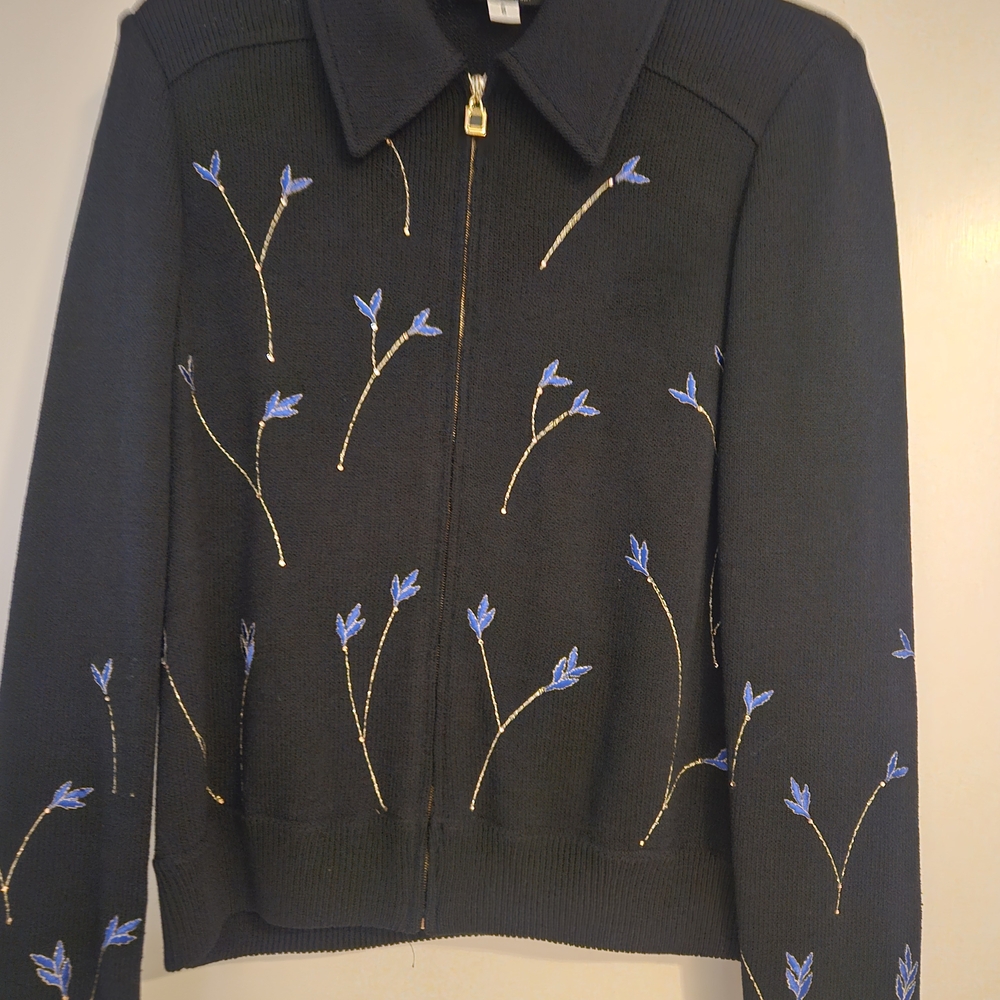 St. John Black Knit Jacket